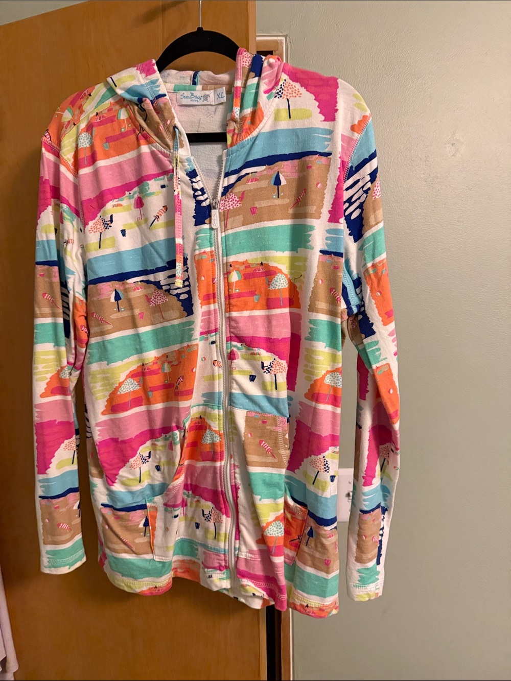 Girls' Hooded Multi-Color Sweatshirt